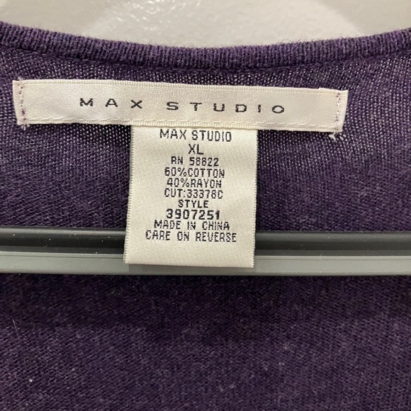 Max Studio Purple Sweater Dress, XL - Picture 4 of 6